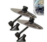Pack of 2 Car Crash Cymbals, Car Vehicles Interior Decoration, Car Accident Drums Musical Instruments Ornaments, Drum Cymbal Ventilation, Easy Clip-on Mini Cymbals for Music Lovers (Silver)