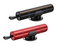 Pack of 2 Car Emergency Hammer with Belt Cutter, Multifunctional Seat Belt Cutter, Emergency Hammer, Portable Safety Hammer, Car Hammerdex Glass Breaker Rescue Tool for Car, Bus, Black and Red