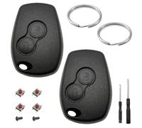 Pack of 2 Car Key Casing 2 Buttons Compatible with Dacia Duster Dokker Logan Lodgy Sandero Stepway Remote Control Key Case Car Key Case Replacement Key