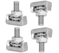 Pack of 2 car T-bolt, car battery terminals, T-bolt, stainless steel T-screw, M6 screws for car battery replacement, suitable for cars, rust-proof, high strength (silver)