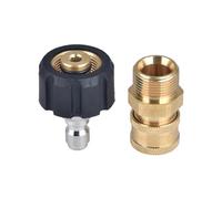 Pack of 2 Car Washing Portable M22 to 1/4 Inch Adapter Quick Connection High Pressure Water Hose Connectors Accessories