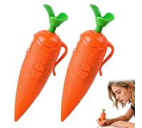 Pack of 2 Carrot Recording Pens, 60 Seconds Carrot Ballpoint Pen with Playback and Recording Function, Carrot Shaped Recording Device Pens, Fun & Creative Gift for Children, Students