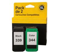 Pack of 2 Cartridges Compatible with HP 339 344 for Deskjet 5740 to 9868 Printers and Compatible with OfficeJet 6300 to 7413 and Compatible with PhotoSmart 2570 to D5155