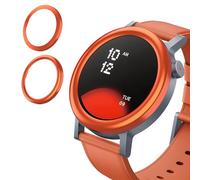 Pack of 2 Case Compatible with CMF by Nothing Watch Pro 2, Curved and Flat Styles, Scratch-Resistant, Waterproof, Stainless Steel Case Watch Accessories (Orange)