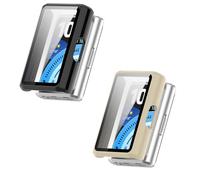 Pack of 2 Case with Screen Protector for Huawei Band 11 Pro, 360° All-Round Hard PC Protective Case (Black/Beige)