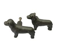 Pack of 2 CAST Iron Adorable Dog Drawer KNOBS for Kitchen cupboards | Cast Iron Antique Style Finish | Vintage Charm Meets Modern functionality | 6.5cm Wide x 2cm Depth