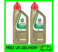 Pack of 2 Castrol Power 1 2T Two Stroke Oil Semi Synthetic [15B64B] 1 Litre