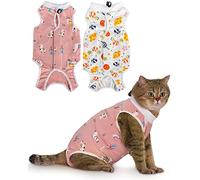 Pack of 2 Cat's Abdominal Wounds Recovery and Protection Vest for Cats, Breathable, Ideal After Surgery (Alpac Sweets, M)