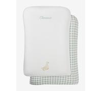 Pack of 2 Changing Mattress Covers, GOOSE chequered green
