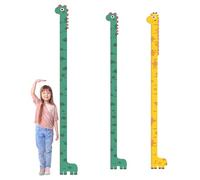 Pack of 2 Children's Height Chart 20-180 cm, Children's Height Chart, Dinosaur Giraffe Children's Height Chart, Wall Sticker, Self-Adhesive for Bedroom, Children's Room, Nursery Wall Decoration