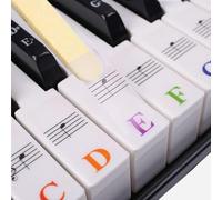 Pack of 2 Children's Stickers Piano Keyboard Piano Accessories | For 88 76 61 54 49 37 Note Sticker Keys Electronic Keyboard Black White Keys Learning Children Adults