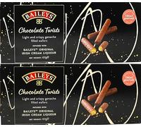 PACK OF 2 Chocolate Twist Wafer Rolls Infused with Baileys Irish Cream Liqueur
