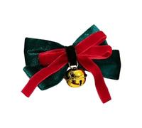 Pack of 2 Christmas Bow Hair Pins, Bow Clips for Hair, Colourful Christmas Boutique Hairpin, Versatile Festive Hair Clips with Bow, Women's Hair Bows Hair Pin with Bell