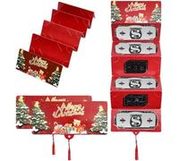 Pack of 2 Christmas Money or Gift Card Holders 2026 Upgrade, with 10 Compartments, Christmas Cash Gifts Surprise, Surprise Christmas Cash Gift Envelope, Card Holder for All Anniversaries