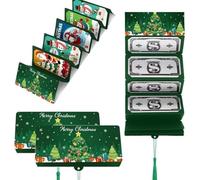 Pack of 2 Christmas Money or Gift Card Holders 2026 Upgrade, with 10 Compartments, Christmas Cash Gifts Surprise, Surprise Christmas Cash Gift Envelope, Card Holder for All Anniversaries