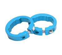 Pack of 2 Clamp Rings for Bicycle Handles, High-strength Clamping Jaws Made of Aluminum Alloy, Beautify the 22.2 Mm Bicycle Handlebar, Practical Practical Handles (Blue)