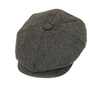 Pack of 2 - Classic Newsboy Cap Baker Boy Hat - 8 Panel Peaky Style, Tweed Gatsby Hat - Plain Design - Versatile and Stylish Headwear