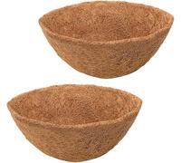 Pack of 2 Coconut Coir Hanging Basket Liners 16 Inch - Natural Coco Fibre Planter Inserts Replacement Pot Liners for Hanging Baskets Indoor Outdoor Garden Balcony Porch Flower Herb Plant Grower