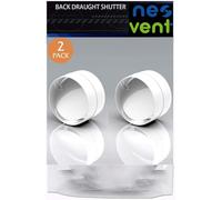 Pack of 2 Cold Air Blocker Flaps - 4-inch Non-Return Valve Damper to Connect Duct Pipe or Flexible Hose - Prevent Backdrafts and Drafts