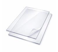 Pack of 2 Compact Clear Polycarbonate Sheets 3mm A3 420x297mm Rigid High Impact Resistant with Double Sided Protective Film (3mm - A3)