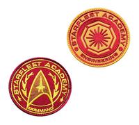 Pack of 2 Compatible with Star Trek Patches, Tactical Embroidery Badges, Starfleet Academy Hook and Loop Patches for Backpack, Jackets, Hats, Bags, Uniforms, Shirts, Clothing