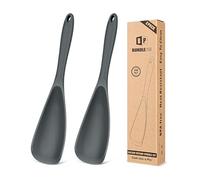 Pack of 2 Cooking Spoons for Non Stick Cookware, Multifunction Spatula Spoon BPA-Free, One-Piece Design, Suitable for Scooping, Scraping, Serving and Mixing (GRAY-GRAY)