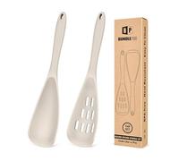 Pack of 2 Cooking Spoons for Non Stick Cookware, Multifunction Spatula Spoon BPA-Free, One-Piece Design, Suitable for Scooping, Scraping, Serving and Mixing(Khaki)