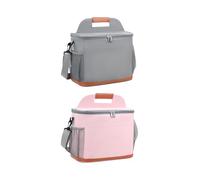 Pack of 2 Cool Bag Lunch Box, 13 L Lunch Bag for Food, Warm/Cold Hold Function for Lunch Box, Portable Picnic Bag, Lunch Bag, Insulated Thermal Bag for Beach, Work, Travel 29.5 x 19.5 x 25 cm (E)