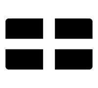 Pack of 2 CORNWALL EMBLEM STICKERS 127mm by 75mm Each