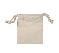 Pack of 2 Cotton Drawstring Storage Bags, Reusable Fabric Pouches with Cord Closure for Home Organization and Small Item Storage, 10x12cm