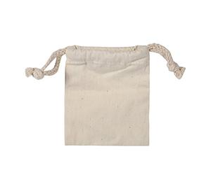 Pack of 2 Cotton Drawstring Storage Bags, Reusable Fabric Pouches with Cord Closure for Home Organization and Small Item Storage, 10x12cm