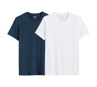 Levi's Men's Slim 2-pack Crewneck Tee, Dress Blues/ White, XXL