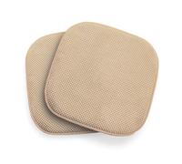 Coopers of Stortford Pack of 2 Memory Foam Dining Chair Seat Pads - Chenille, Non-Slip Back in Cream | Size: 40 cm x 40 cm Coopers of Stortford Cream 40 cm x 40 cm