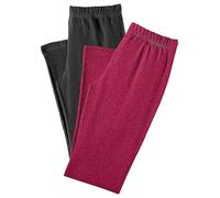Pack of 2 Cropped Leggings Black