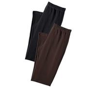 Pack of 2 Cropped Leggings Black