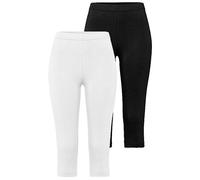 Pack of 2 Cropped Leggings Black