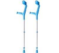 Pack of 2 Crutches, Double Regulation, Aluminium, Blue