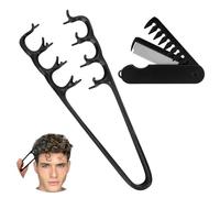 Pack of 2 Curling Comb Texture Comb Men, Styling Comb with Texture Comb Men, Hair Tongs Volume and Texturising Brush Hair Novavibe Magic Comb, Curling Tongs Short Hair Structural Comb, Texturising