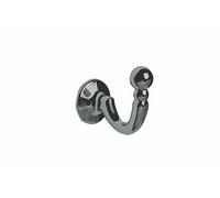 Pack of 2 Curtain Tieback Hooks Ball End Metal U Shaped Window Wall Mounted Tassel Drapery Tiebacks (Polished Graphite)