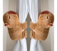 Pack of 2 Curtain Tiebacks Curtain Tape, Cute Curtain Holdbacks Rope, Capybara Curtain Tiebacks, Cartoon Animals Curtain Clips for Children's Room Decoration (Pack of 2)