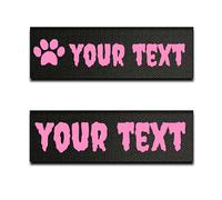 Pack of 2 Customizable Labels for rabbitgoo Tactical Harness - 2 Custom Hook and Loop Patches Compatible with rabbitgoo Harnesses - Choose Your Text, Design, Logo, Color, Size and Font (12x3cm)