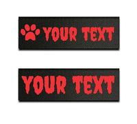 Pack of 2 Customizable Labels for rabbitgoo Tactical Harness - 2 Custom Hook and Loop Patches Compatible with rabbitgoo Harnesses - Choose Your Text, Design, Logo, Color, Size and Font (8x2cm)