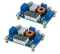 Pack of 2 DC-DC 5A Buck Converter 4-38V to 1.25-36V Step-Down Voltage Regulator High Power Module with LED Display Regulator Module Board 5V/12V Adjustable Output Voltage Stabilizer Transformer