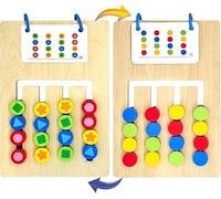 Pack of 2 Dementia Activity 2026 Update Colour Memory Game for Seniors Wooden with 20 Cards, Double-Sided Playable & Cards Securely Fixed, Easy to Grip, Activation & Memory Training