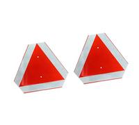 Pack of 2 Diamantine Grade Reflective Warning Signs Designed for Construction Vehicles Slow Moving Rustproof Aluminum Triangle Signs