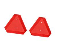 Pack of 2 Diamantine Grade Reflective Warning Signs Designed for Construction Vehicles Slow Moving Rustproof Aluminum Triangle Signs