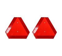 Pack of 2 Diamantine Grade Reflective Warning Signs Designed for Construction Vehicles Slow Moving Rustproof Aluminum Triangle Signs