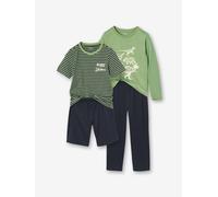 Pack of 2 Dino Pyjamas for Boys green