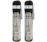 Pack of 2 - Dirham Air Freshener Spray, 300 ml, Black and Silver | Sold by Bargain hub