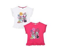 Pack of 2 Disney Minnie & Daisy Kids T-Shirts White / Fuchsia